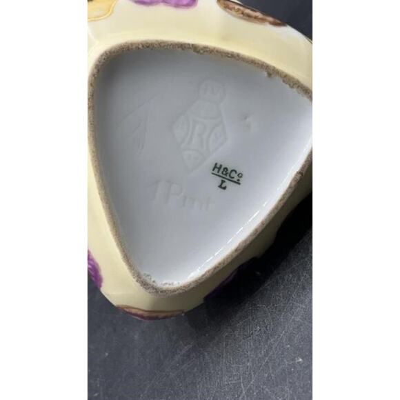 Antique H&Co Limoges Cream Pitcher 1 Pint Gold Floral Pansies - RARE - Picture 8 of 14